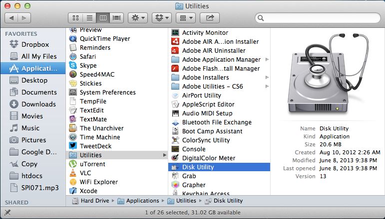 open usb drive on mac